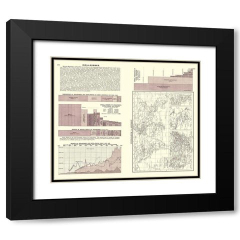 Global India Rubber Petroleum Asphalt Black Modern Wood Framed Art Print with Double Matting by Bartholomew
