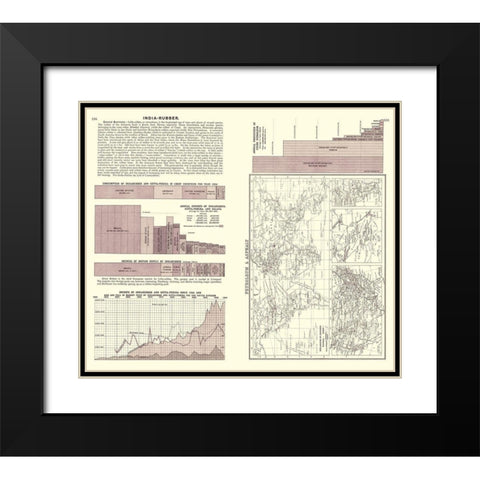 Global India Rubber Petroleum Asphalt Black Modern Wood Framed Art Print with Double Matting by Bartholomew