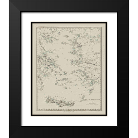 Ancient Europe Grecian Archipelago Greece Black Modern Wood Framed Art Print with Double Matting by Smith