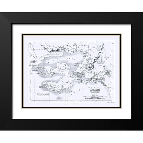Salamis Island Greece - Oxford 1828 Black Modern Wood Framed Art Print with Double Matting by Oxford