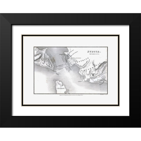 Syvota - Greece - Oxford 1828 Black Modern Wood Framed Art Print with Double Matting by Unknown