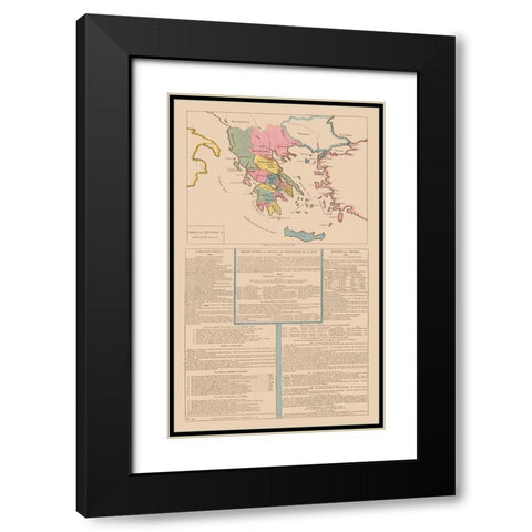 Ancient Greece - Le Sage 1801 Black Modern Wood Framed Art Print with Double Matting by Le Sage