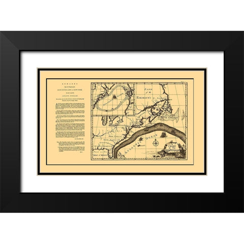 Gulf Stream Atlantic Ocean United States Canada Black Modern Wood Framed Art Print with Double Matting by Franklin