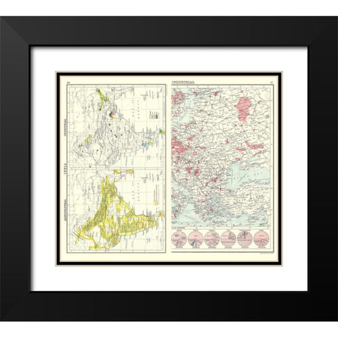 Agricultural Eastern Europe India Industrial Black Modern Wood Framed Art Print with Double Matting by Bartholomew