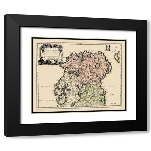 Northern Ireland - Mariette 1665 Black Modern Wood Framed Art Print with Double Matting by Mariette