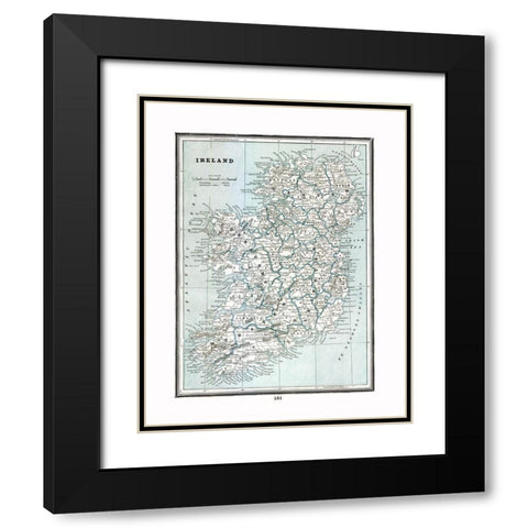 Ireland - Rathbun 1893 Black Modern Wood Framed Art Print with Double Matting by Rathbun