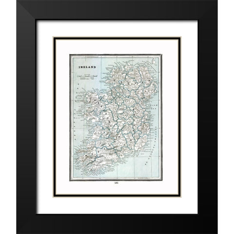 Ireland - Rathbun 1893 Black Modern Wood Framed Art Print with Double Matting by Rathbun