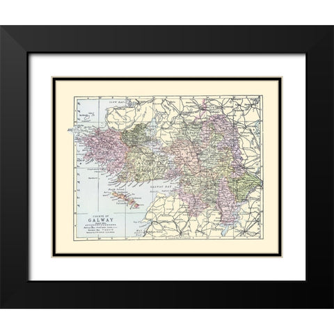 Galway County Ireland - Philip 1882 Black Modern Wood Framed Art Print with Double Matting by Bartholomew