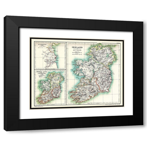 Ireland 16th Century - Poole 1902 Black Modern Wood Framed Art Print with Double Matting by Poole