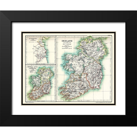 Ireland 16th Century - Poole 1902 Black Modern Wood Framed Art Print with Double Matting by Poole