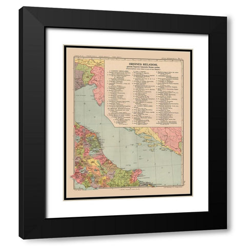 Religious Orders Italy - Streit 1913 Black Modern Wood Framed Art Print with Double Matting by Streit