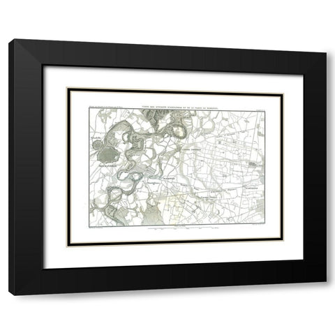 Alexandrie Marengo Italy - Thiers 1866 Black Modern Wood Framed Art Print with Double Matting by Thiers