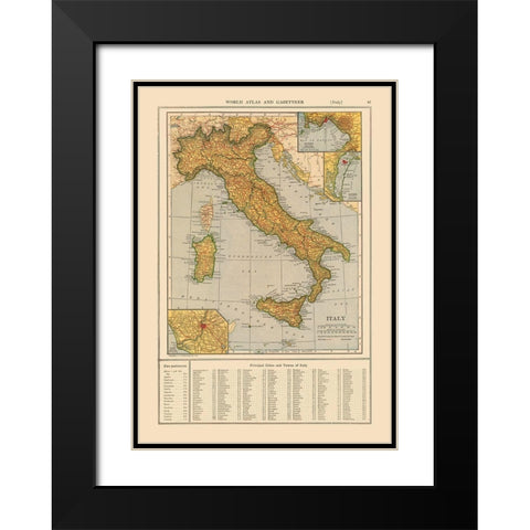 Italy - Reynold 1921 Black Modern Wood Framed Art Print with Double Matting by Reynold