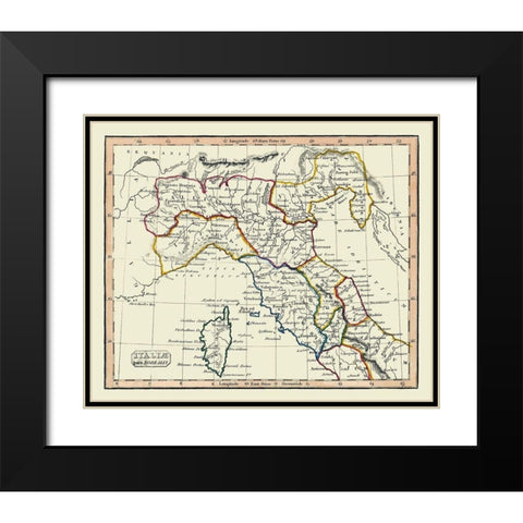 Ancient Northern Italy - Fenner 1830 Black Modern Wood Framed Art Print with Double Matting by Fenner
