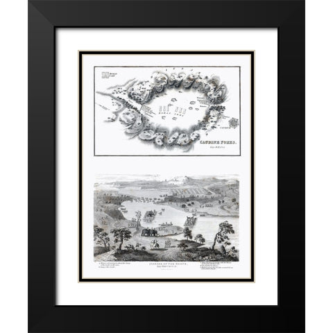 Battle of the Caudine Forks - Oxford 1828 Black Modern Wood Framed Art Print with Double Matting by Unknown