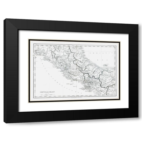 Central Italy - Oxford 1828 Black Modern Wood Framed Art Print with Double Matting by Oxford