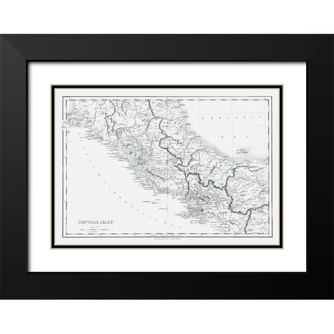Central Italy - Oxford 1828 Black Modern Wood Framed Art Print with Double Matting by Oxford