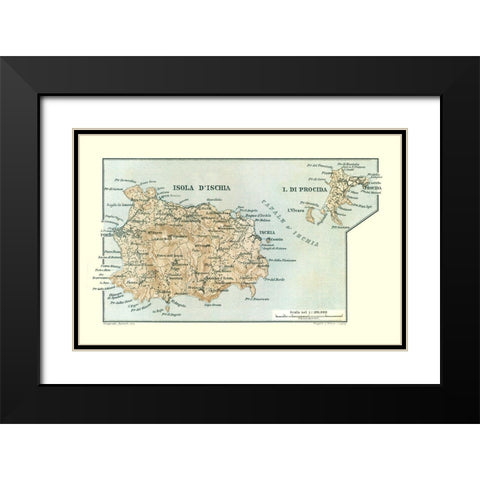 Isola dIschia Isola di Procida Italy Europe Black Modern Wood Framed Art Print with Double Matting by Baedeker