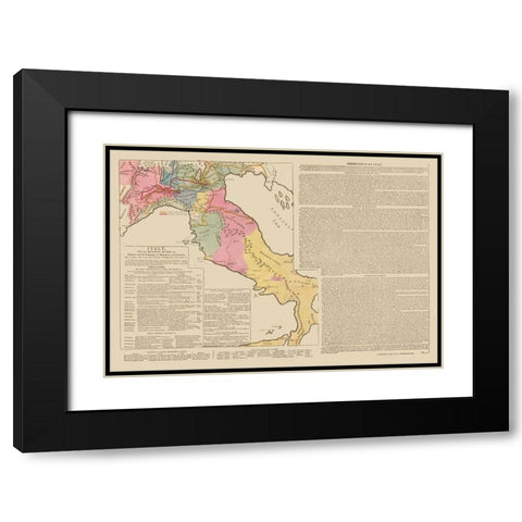 Italy - Le Sage 1801 Black Modern Wood Framed Art Print with Double Matting by Le Sage