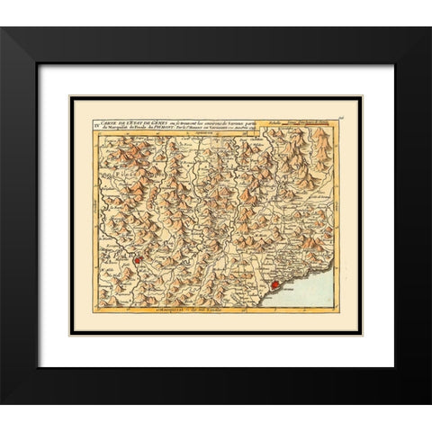 Savona Environs Italy - Robert 1748  Black Modern Wood Framed Art Print with Double Matting by Robert