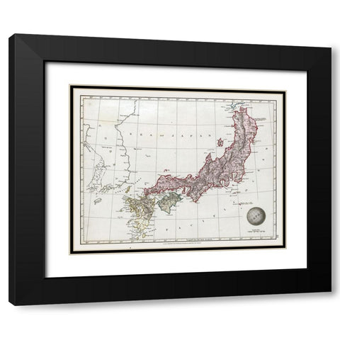 Japan - Arrowsmith 1825 Black Modern Wood Framed Art Print with Double Matting by Arrowsmith