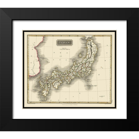Japan - Constable 1817 Black Modern Wood Framed Art Print with Double Matting by Constable