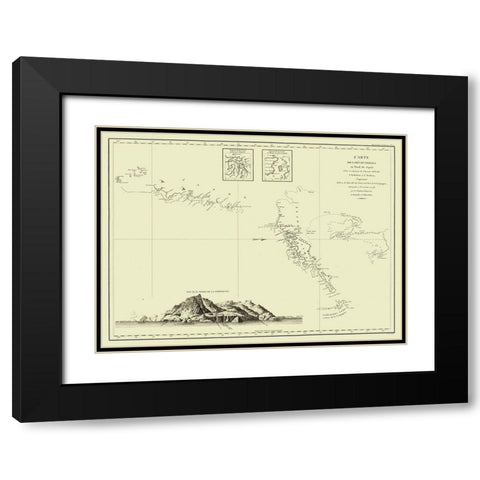 North Japan - Kaftrikum 1643 Black Modern Wood Framed Art Print with Double Matting by Kaftrikum