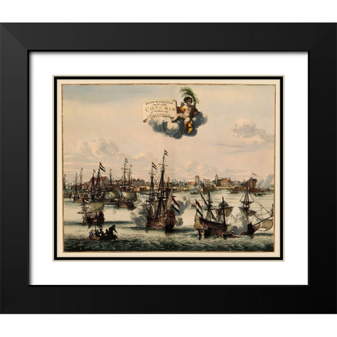 Cotchin India Picture Asia - Nieuhoff 1682 Black Modern Wood Framed Art Print with Double Matting by Nieuhoff