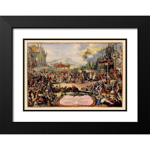 Krakow Poland John III Victory March E. Europe Black Modern Wood Framed Art Print with Double Matting by De'' Hooghe