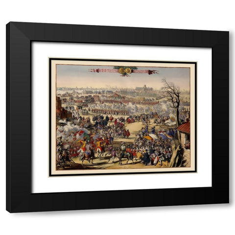 William III Reception London England Black Modern Wood Framed Art Print with Double Matting by De Hooghe