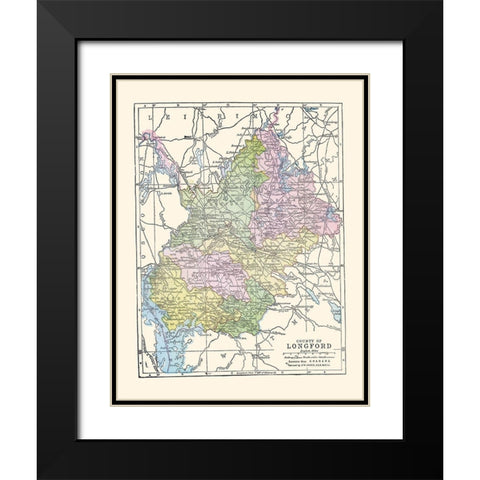 Hampstead Holloway London UK - Bartholomew 1921 Black Modern Wood Framed Art Print with Double Matting by Bartholomew