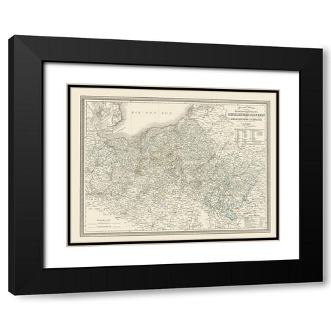 Mecklenburg Schwerin Strelitz Germany Black Modern Wood Framed Art Print with Double Matting by Weiland