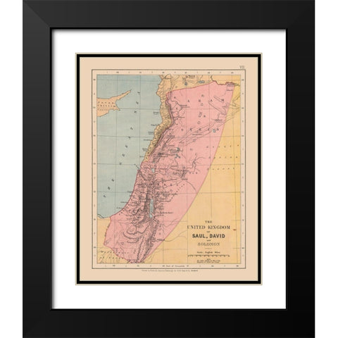 United Kingdom of Saul David Solomon - Case 1878 Black Modern Wood Framed Art Print with Double Matting by Case