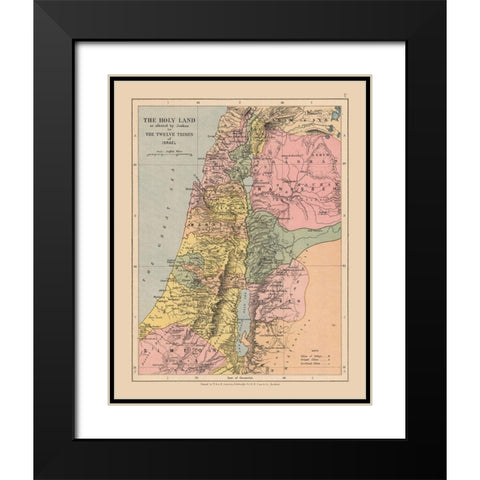 Holy Land Middle East Israel - Case 1878 Black Modern Wood Framed Art Print with Double Matting by Case