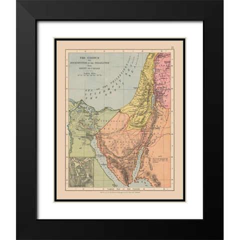 Exodus Middle East Lebanon Israel Jordan Black Modern Wood Framed Art Print with Double Matting by Case