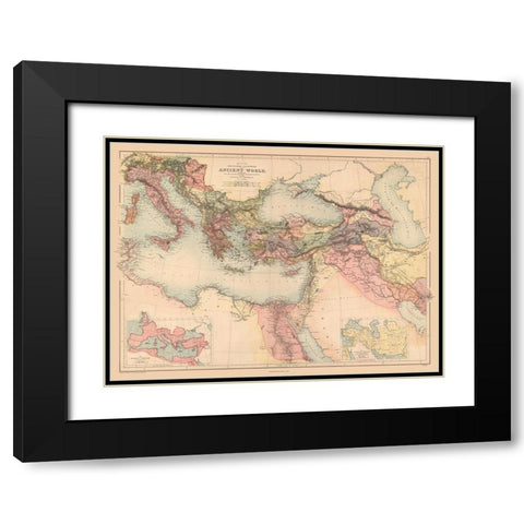 Ancient Egypt Carthage Persepolis Iran Black Modern Wood Framed Art Print with Double Matting by Black