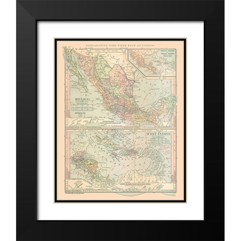 West Indies Central America Mexico Guatemala Black Modern Wood Framed Art Print with Double Matting by Monteith