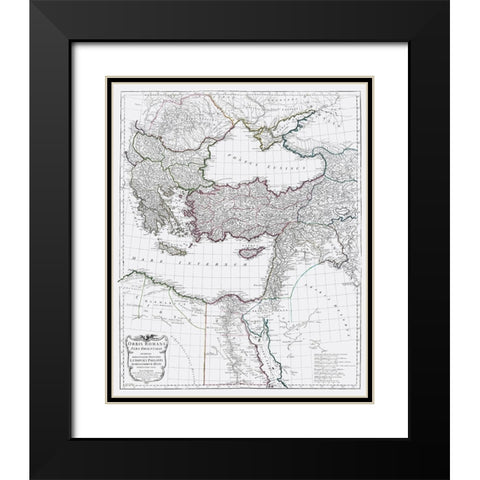 Ancient Middle East Greece Turkey Syria Black Modern Wood Framed Art Print with Double Matting by D''Anville