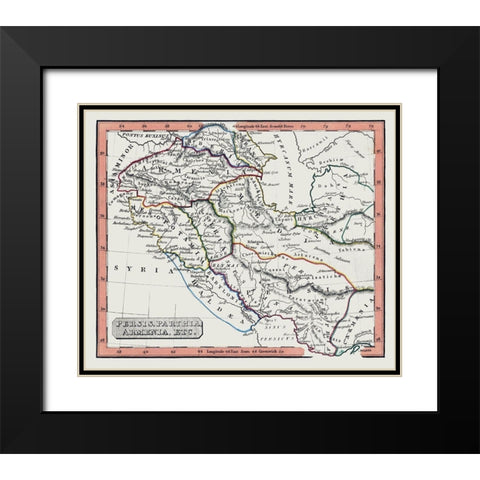 Middle East Parthian Empire Persia Armenia Black Modern Wood Framed Art Print with Double Matting by Fenner