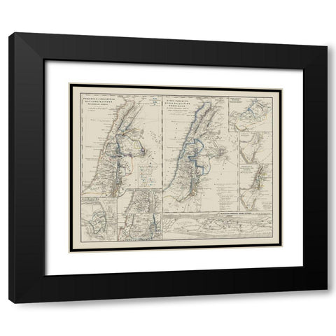 Middle East - Spruner 1865 Black Modern Wood Framed Art Print with Double Matting by Spruner