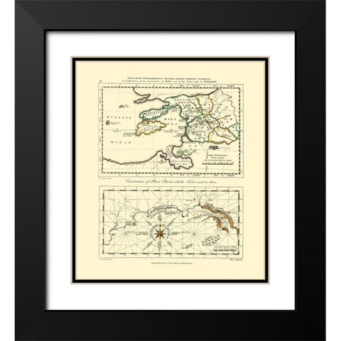 Mediterranean - Patteson 1804 Black Modern Wood Framed Art Print with Double Matting by Patteson