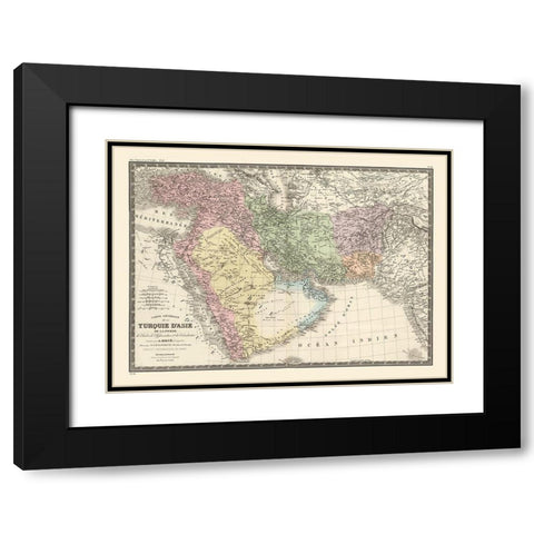 Middle East Turkey in Asia Persia - Monin 1839 Black Modern Wood Framed Art Print with Double Matting by Monin