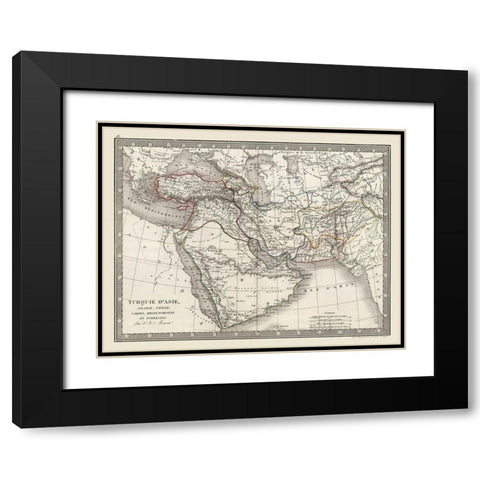 Middle East - Monin 1839 Black Modern Wood Framed Art Print with Double Matting by Monin