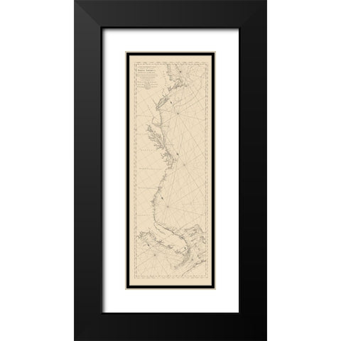 Cape Cod To Havannah - Moore 1784 Black Modern Wood Framed Art Print with Double Matting by Moore