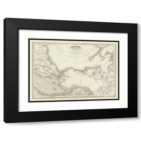 North America - Monin Black Modern Wood Framed Art Print with Double Matting by Monin