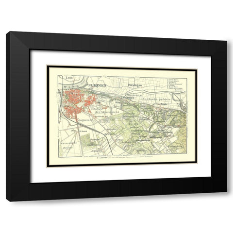 Southern Netherlands Europe - Baedeker 1910 Black Modern Wood Framed Art Print with Double Matting by Baedeker