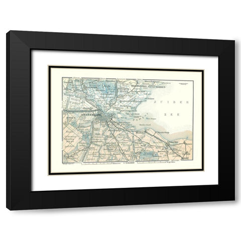 Europe Amsterdam Zuider Zee Netherlands Black Modern Wood Framed Art Print with Double Matting by Baedeker