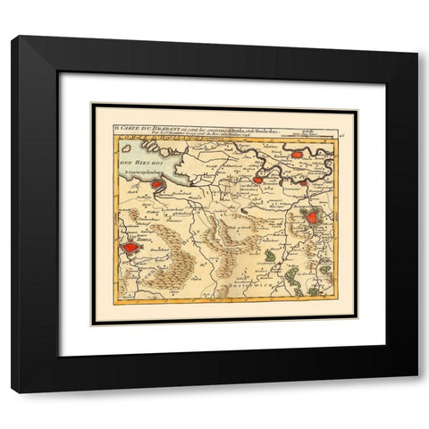 Breda Environs Netherlands - Robert 1748  Black Modern Wood Framed Art Print with Double Matting by Robert