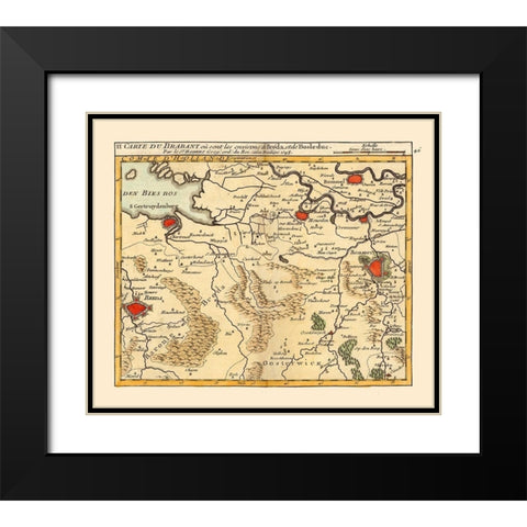 Breda Environs Netherlands - Robert 1748  Black Modern Wood Framed Art Print with Double Matting by Robert