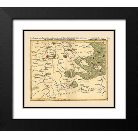 Eyndhoven Environs Netherlands - Robert 1748  Black Modern Wood Framed Art Print with Double Matting by Robert